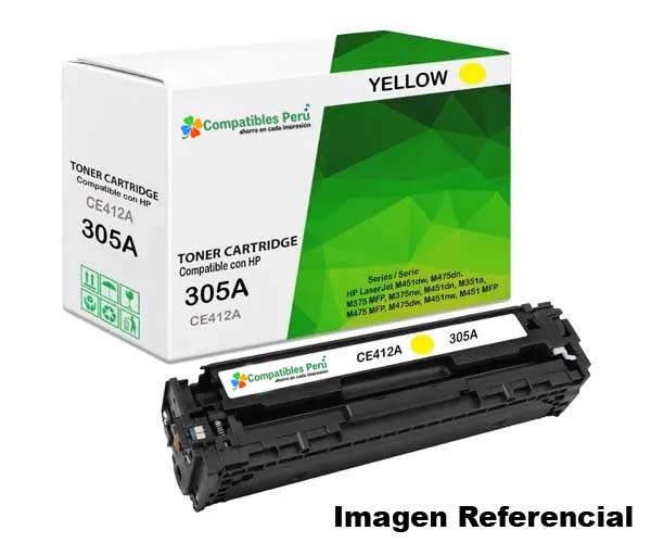Toner Compatible HP 305A Yellow CE412APara M475, M351