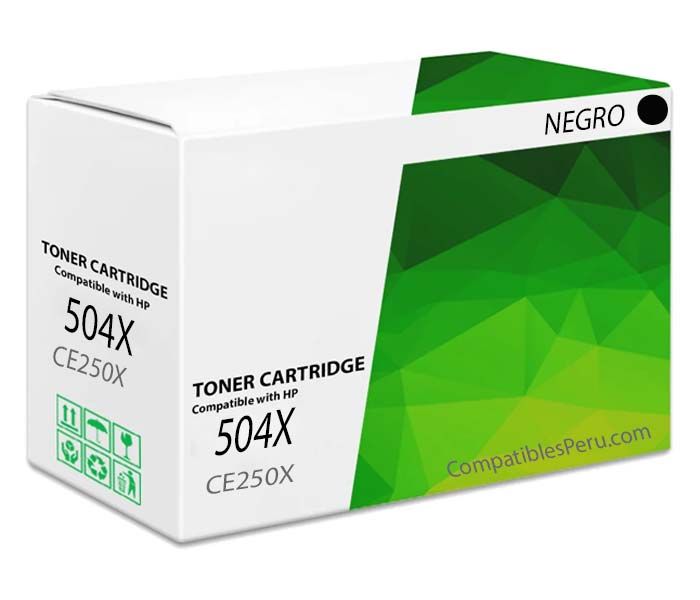 Toner Compatible HP 504X CE250X Para cp3525, cp3530