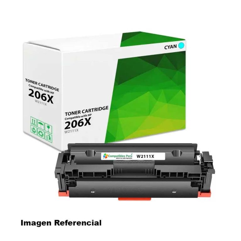 Toner Compatible HP 206X Cyan W2111X