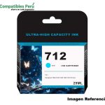 Tinta Compatible HP 712 Cyan 3ED67A