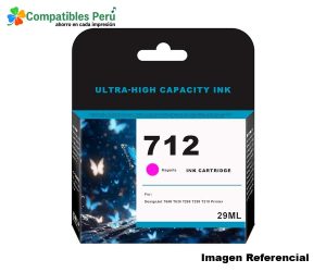 Tinta Compatible HP 712 Magenta 3ED68A