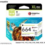 Tinta Compatible HP 664XL Negro F6V31AL 1110/2130/4520