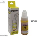 Tinta Compatible Canon GI-190Y Yellow G1100/G2111 G3100/G2100