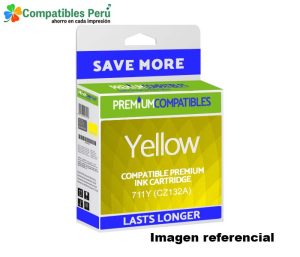 Tinta Compatible HP 711 Yellow CZ132A