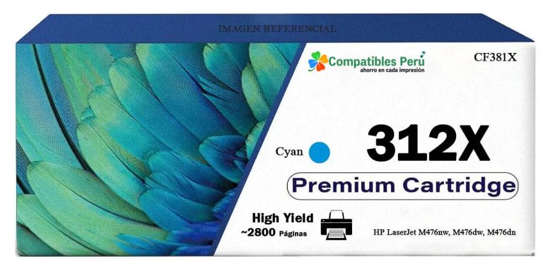 Toner Compatible 312X Cyan CF381X HP LaserJet M476