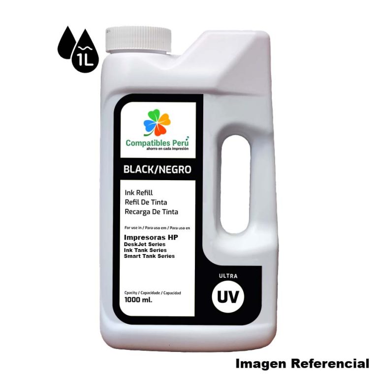 Tinta UV Negra 1 Litro Premium para HP