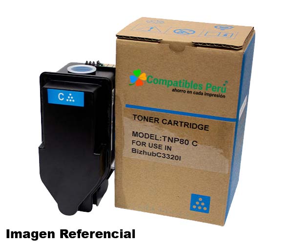 Toner Compatible Konica Minolta TNP-80C Cyan