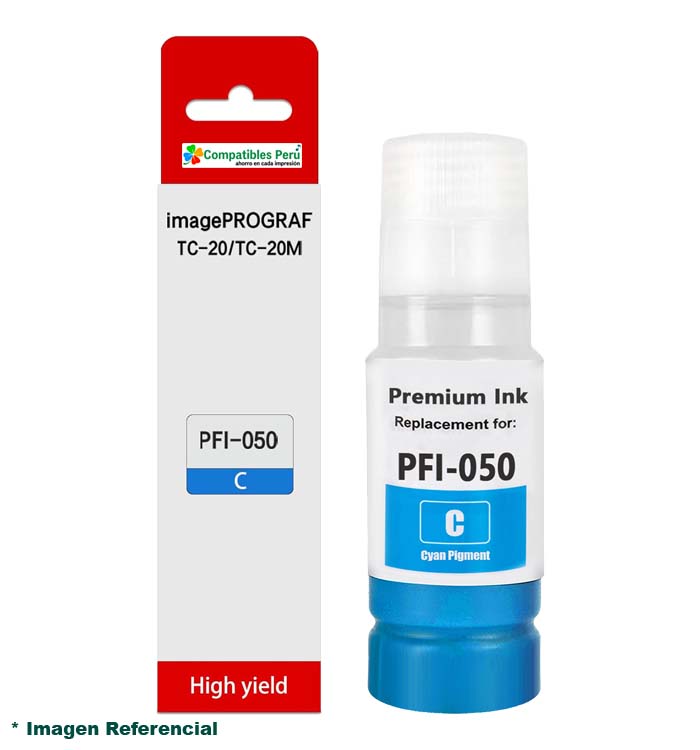 Tinta Compatible Canon PFI-050C Cyan